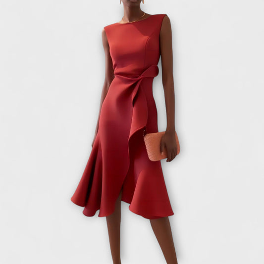 Women's Summer Dress Midi Sleeveless | Elegant Asymmetric Dress 1