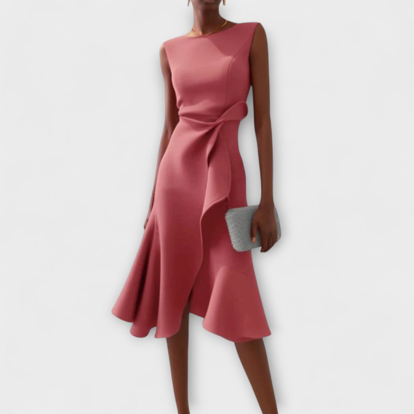 Women's Summer Dress Midi Sleeveless | Elegant Asymmetric Dress 4