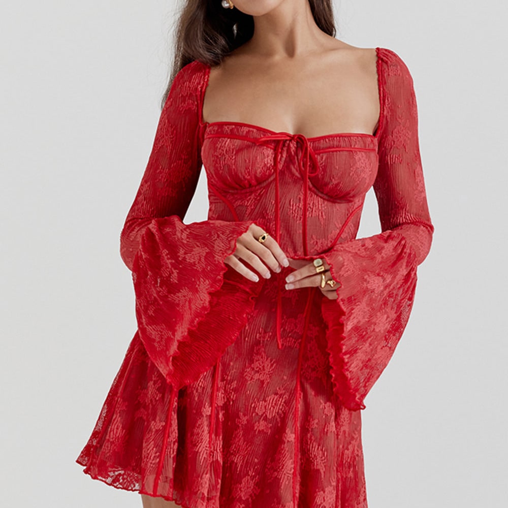 Women's Summer Dress Mini Long Sleeve | Occasion Dress 3