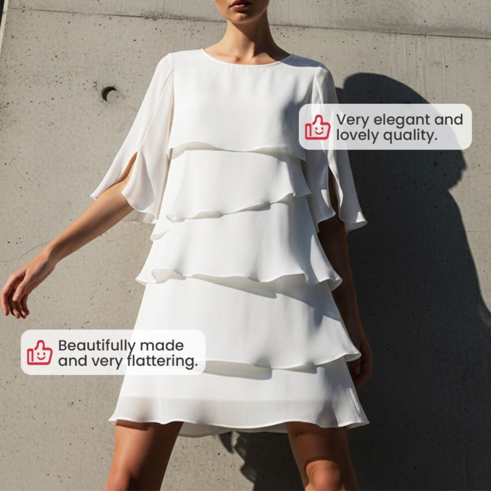 Women's Summer Dress Ruffle Sleeve | Layered Look Dress 6