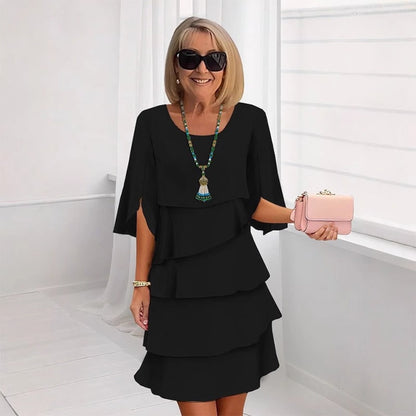Women's Summer Dress Ruffle Sleeve | Layered Look Dress 8