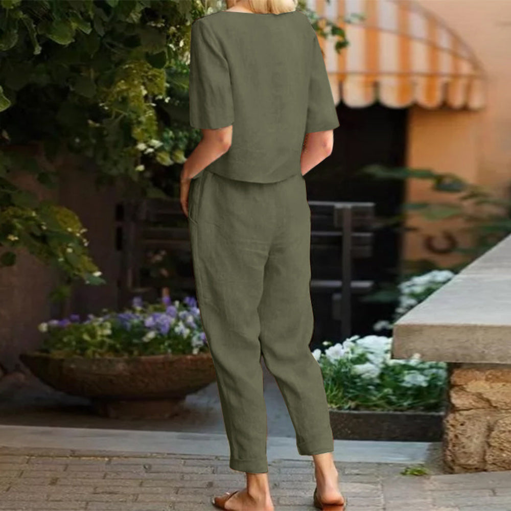 Women's Two-Piece Linen Set 6