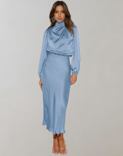 Women's Long-Sleeved Midi Dress