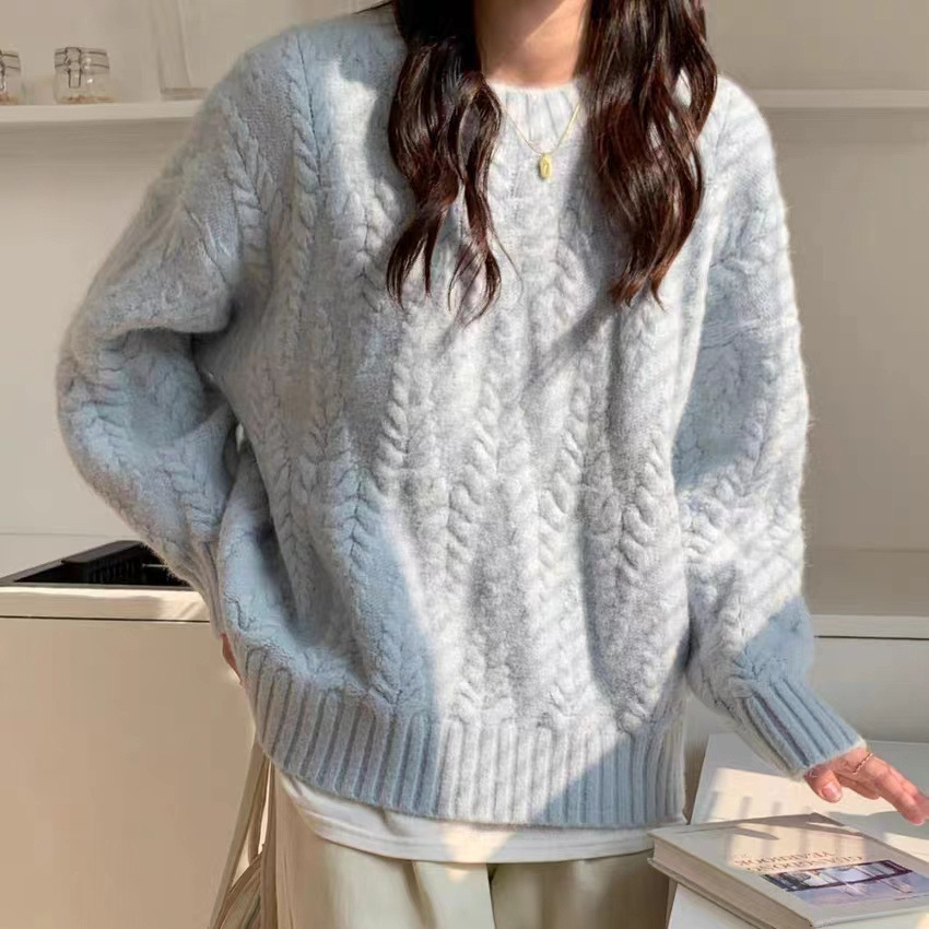 Womens Sweater Cable Knit Turtleneck Jumper
