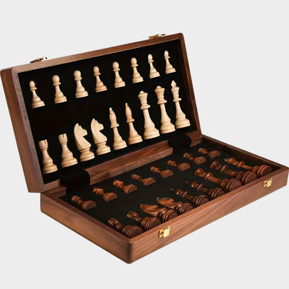 Wooden Chess Set Walnut Board Premium Pieces 2 