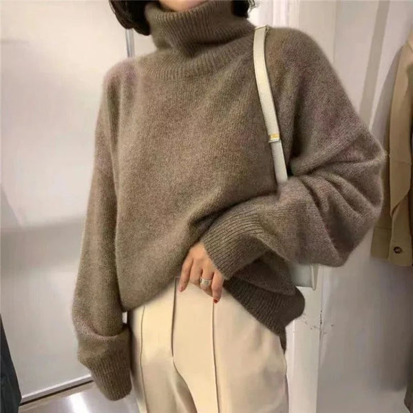 Women's Soft and Stylish Cashmere Turtleneck Jumper | Ideal for Winter