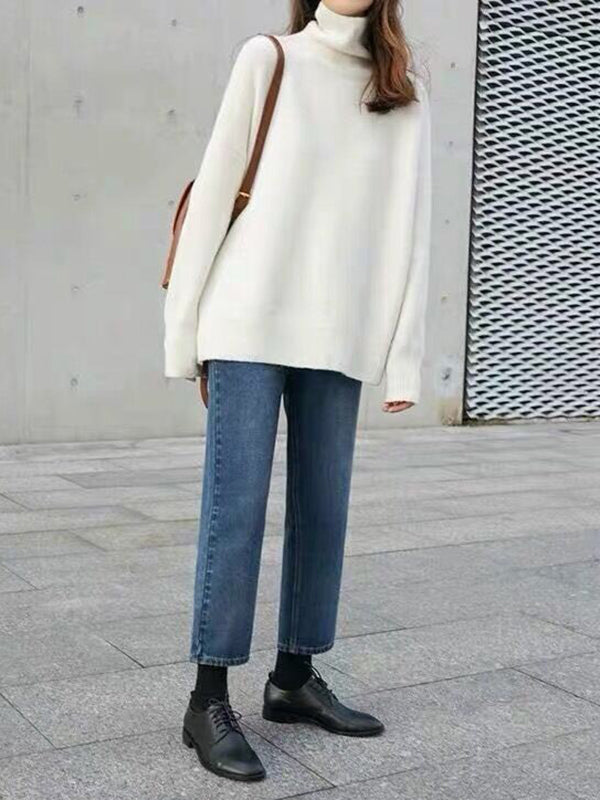Women's Fashionable Turtleneck Jumper with Long Sleeves | Ideal for Winter