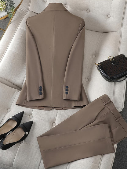 Women's Notched Lapel Blazer Set