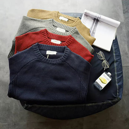 Men's Stylish Warm Cashmere Jumper with Elbow Padding | Ideal for Winter