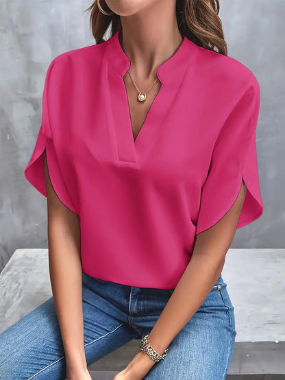 Women's Elegant Lightweight Blouse with Airy Fit for Summer Comfort