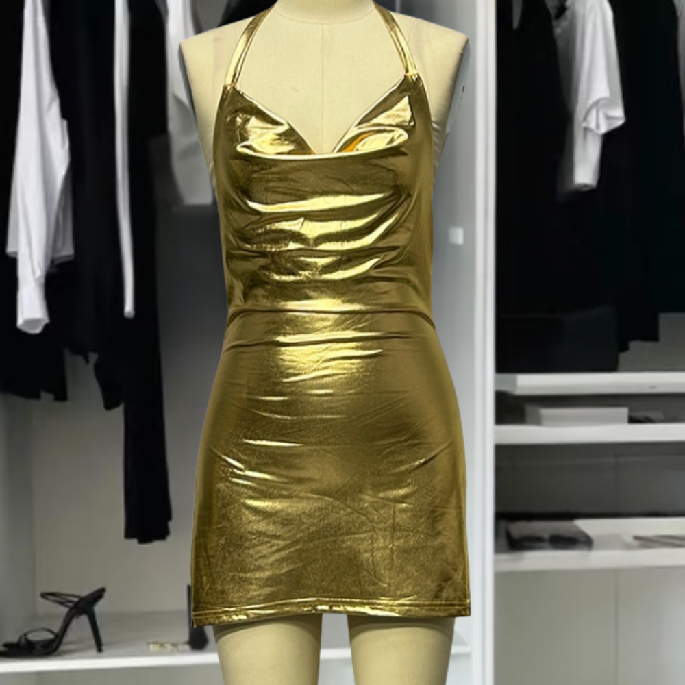 Women's Sleeveless Mini Dress for Evening Events