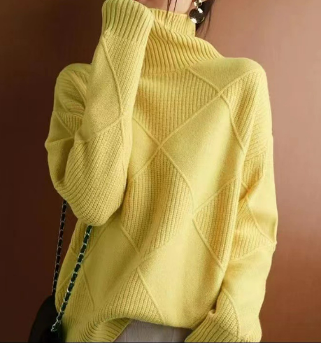 Alivia - Women's Cozy Cable Knit Cashmere Turtleneck Jumper | Ideal for Winter