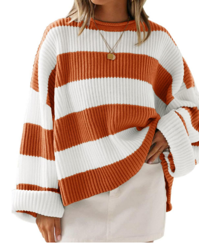 Women's Light Striped Knit Jumper | Ideal for Winter