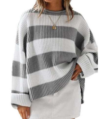 Women's Light Striped Knit Jumper | Ideal for Winter