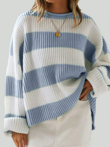 Women's Light Striped Knit Jumper | Ideal for Winter