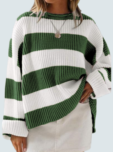 Women's Light Striped Knit Jumper | Ideal for Winter