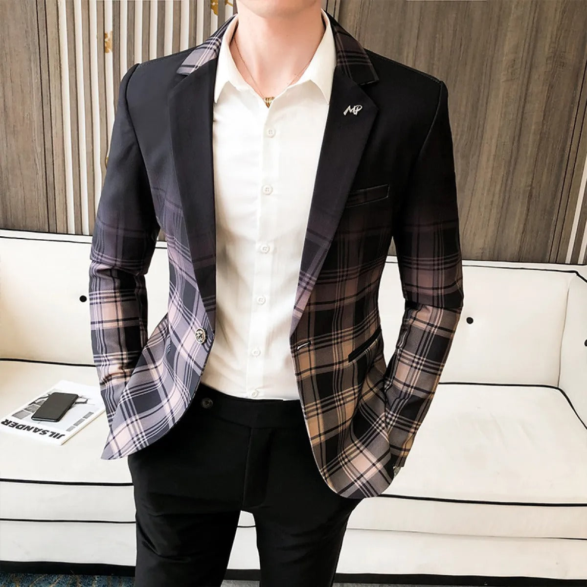 Men's Trendy Gradient Blazer with Slim Fit | Perfect for Casual Days