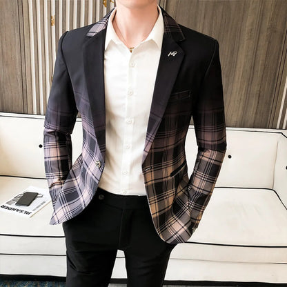 Men's Trendy Gradient Blazer with Slim Fit | Perfect for Casual Days