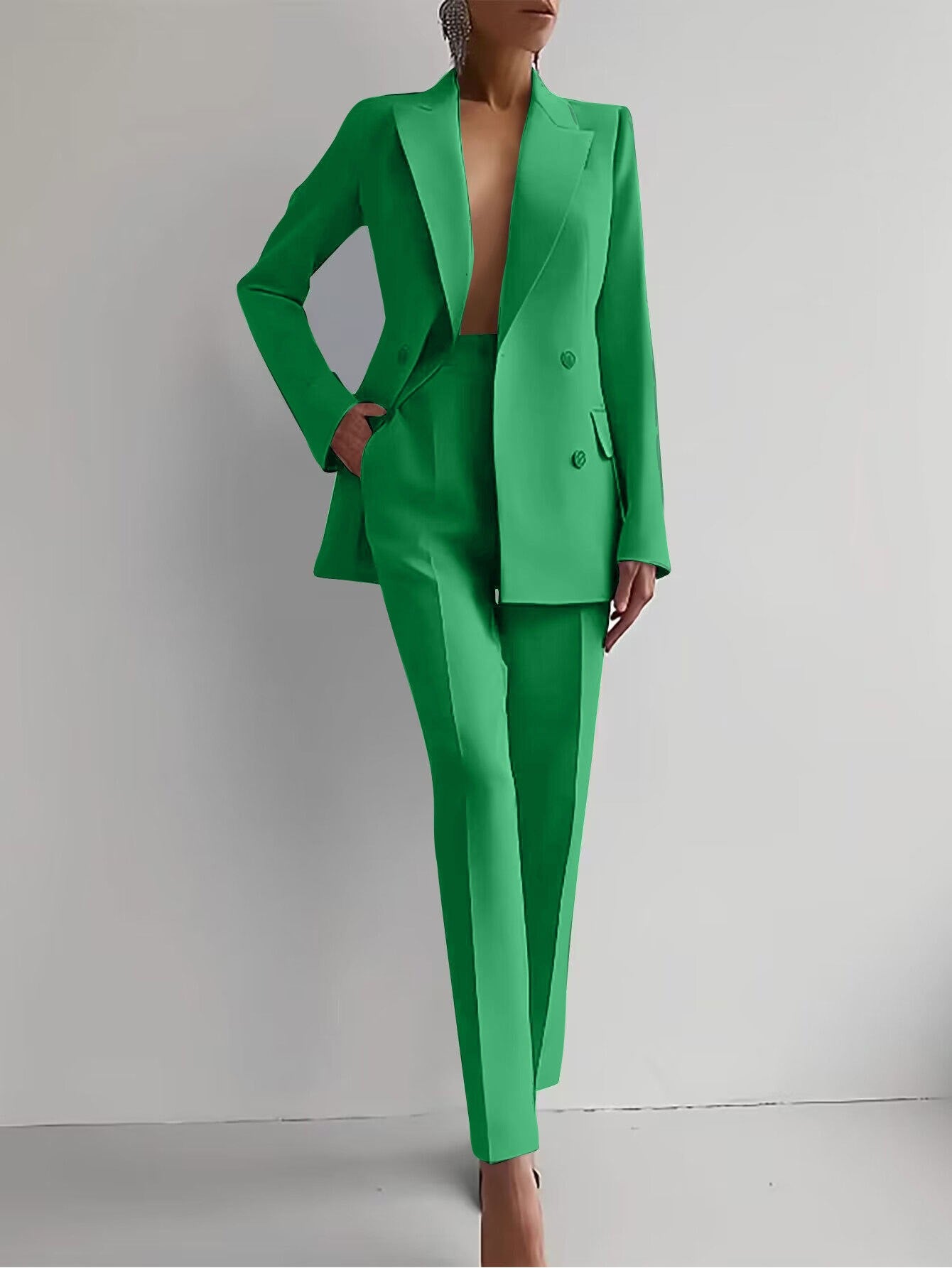 Women's Elegant Office Blazer and Pants Co ords Set | Ideal for Spring/Summer
