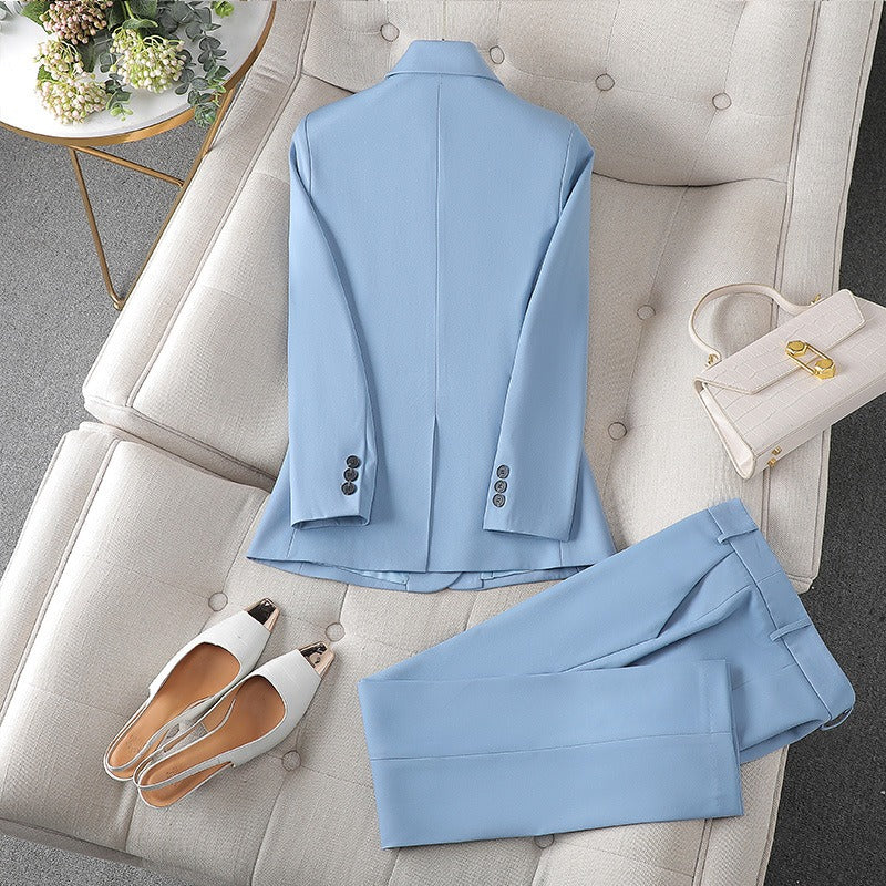 Women's Stylish Classic Single-Breasted Button Closure Blazer Set | Perfect for Everyday Wear