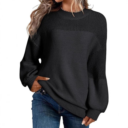 Casual Pure Color Hollowed Out Pullover Sweater with Thread Details for Women | Perfect for Casual Days