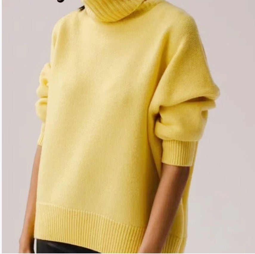 Women's Oversized Soft Knitted Turtleneck Sweater | Ideal for Autumn/Winter