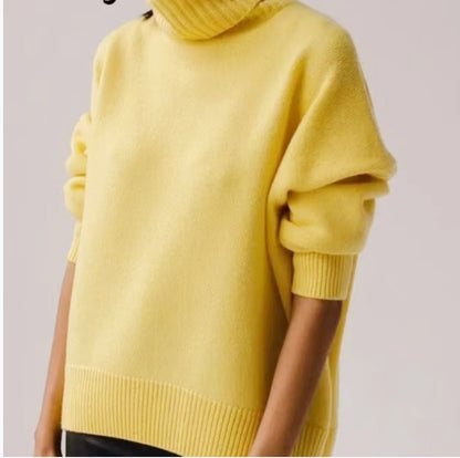 Women's Oversized Soft Knitted Turtleneck Sweater | Ideal for Autumn/Winter