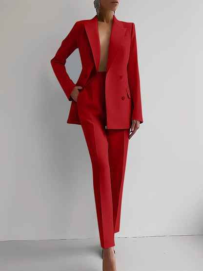 Women's Elegant Office Blazer and Pants Co ords Set | Ideal for Spring/Summer