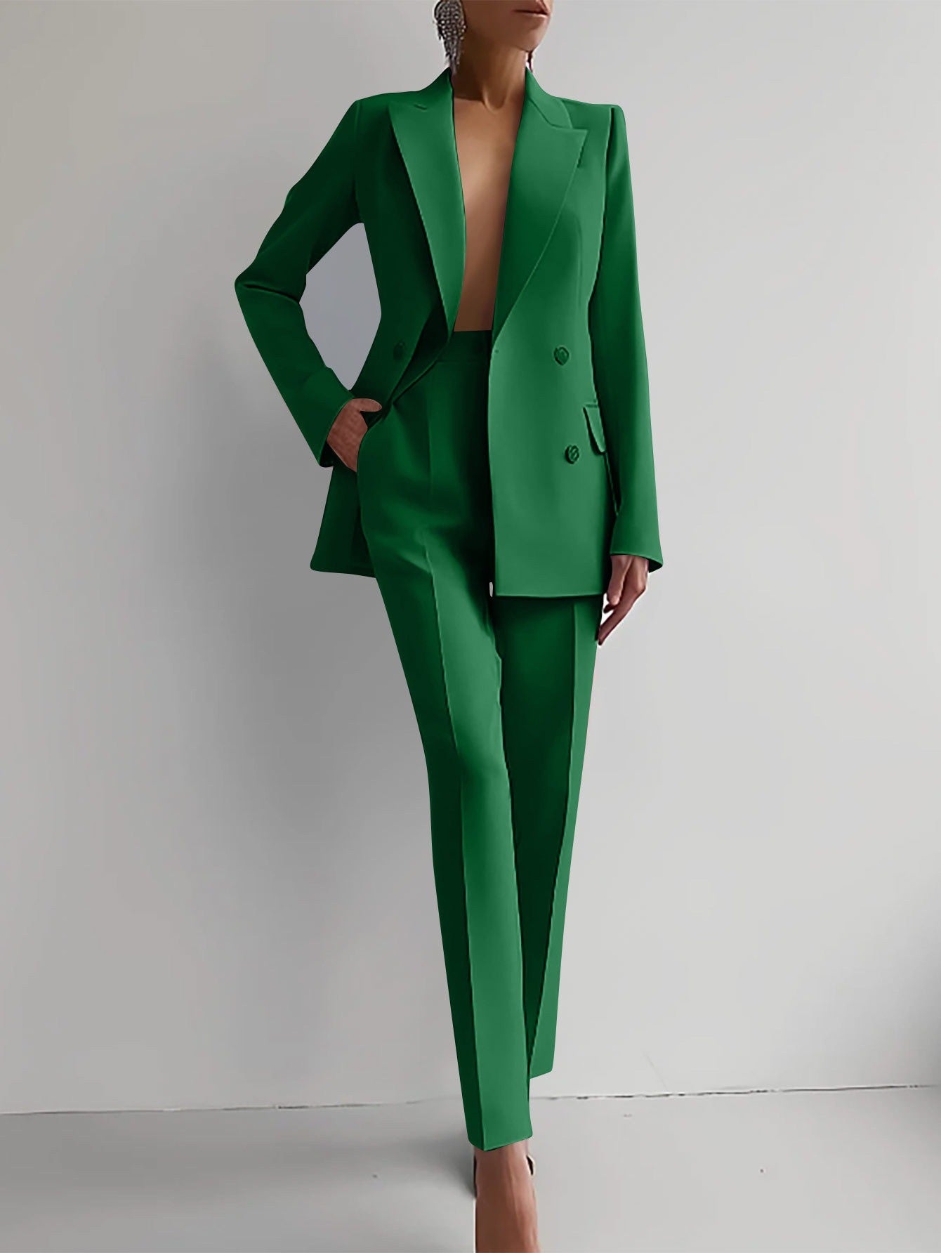 Women's Elegant Office Blazer and Pants Co ords Set | Ideal for Spring/Summer