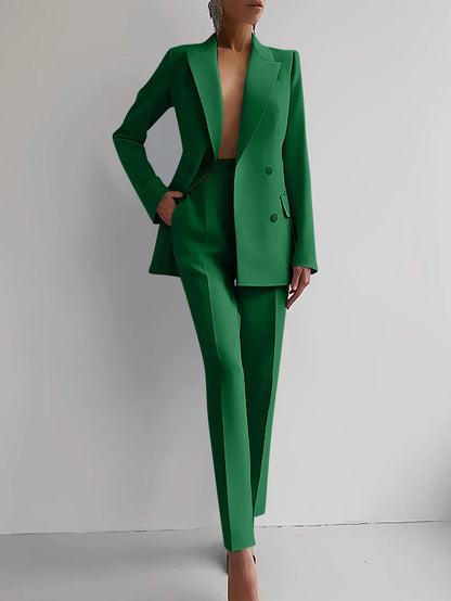 Women's Elegant Office Blazer and Pants Co ords Set | Ideal for Spring/Summer