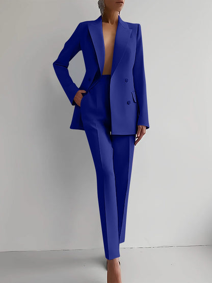 Women's Elegant Office Blazer and Pants Co ords Set | Ideal for Spring/Summer
