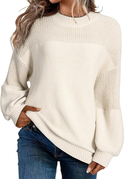Casual Pure Color Hollowed Out Pullover Sweater with Thread Details for Women | Perfect for Casual Days