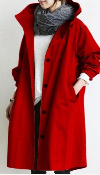 Waterproof Hooded Windbreaker Oversized Rain Jacket For Women | Perfect for Outdoor Activities