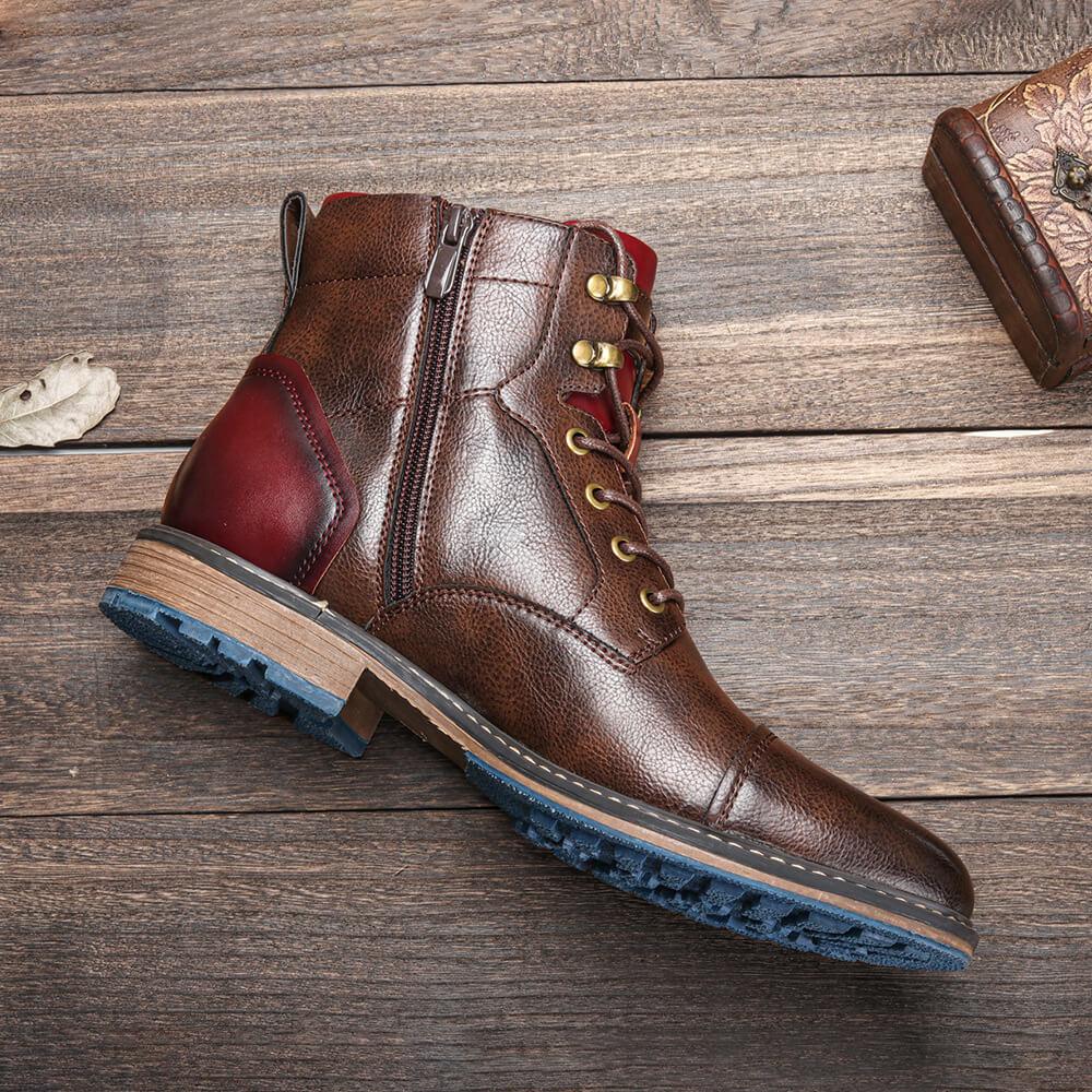 Men's Oxford Boots with Cushioned Insoles
