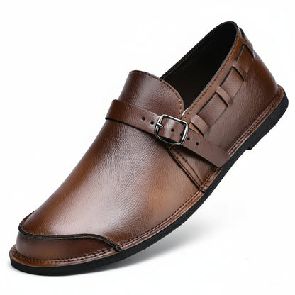 Men's Loafers Buckled Slip-On Round Toe | Casual Shoes - Image 1