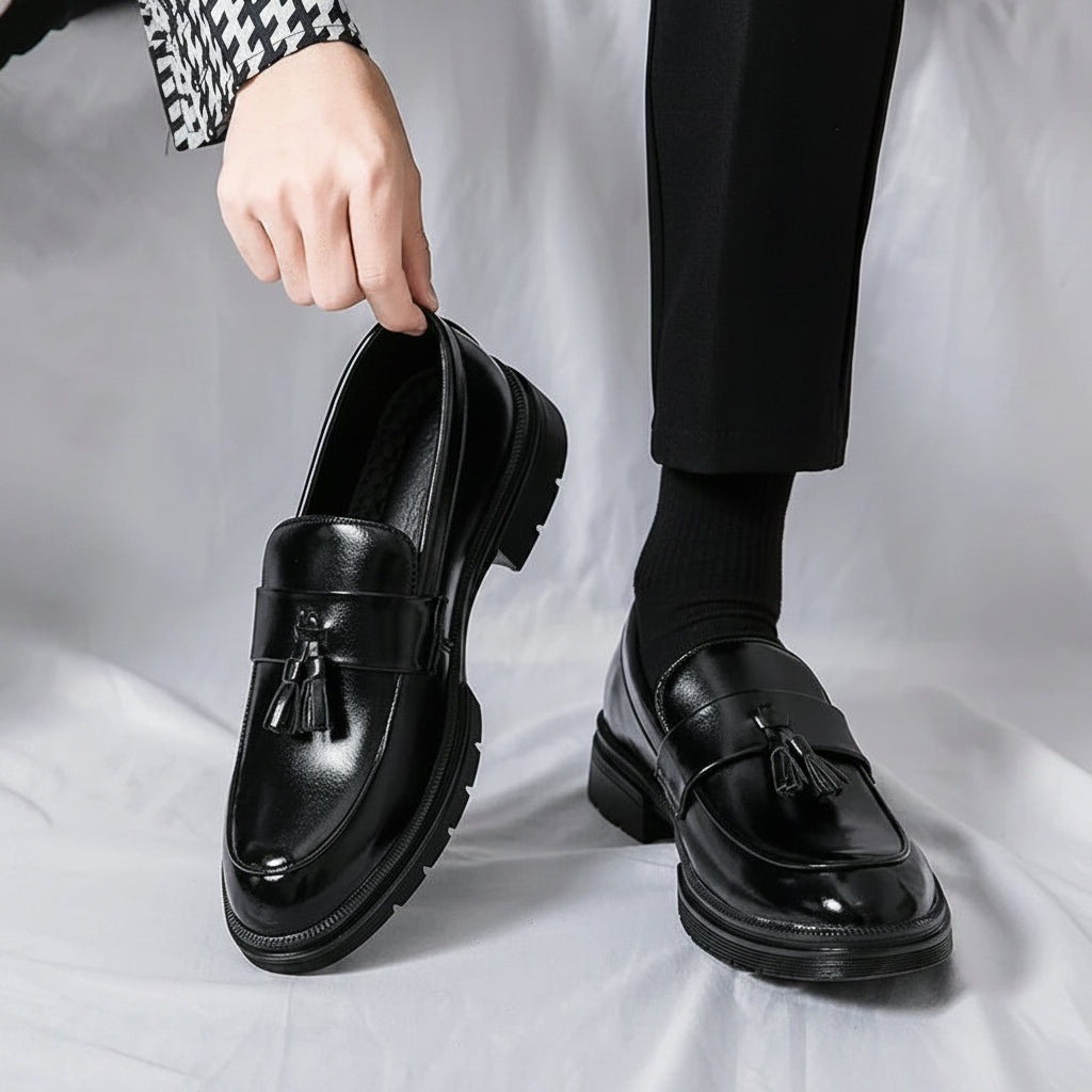 Men's Loafers Tassel Genuine | Dress Shoes - Image 1