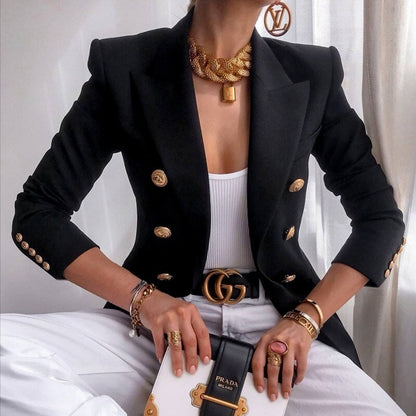 Women's Elegant blazer with front buttons and chest pocket | Perfect for Casual Days