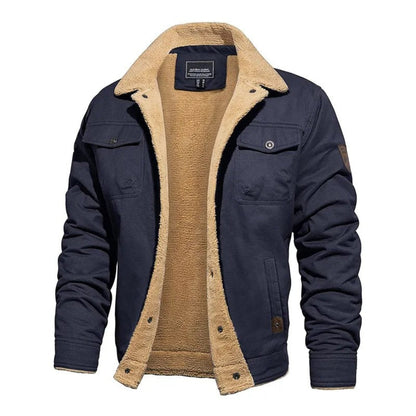 Aiden - Men's Cotton Fleece-lined Jacket with Pockets