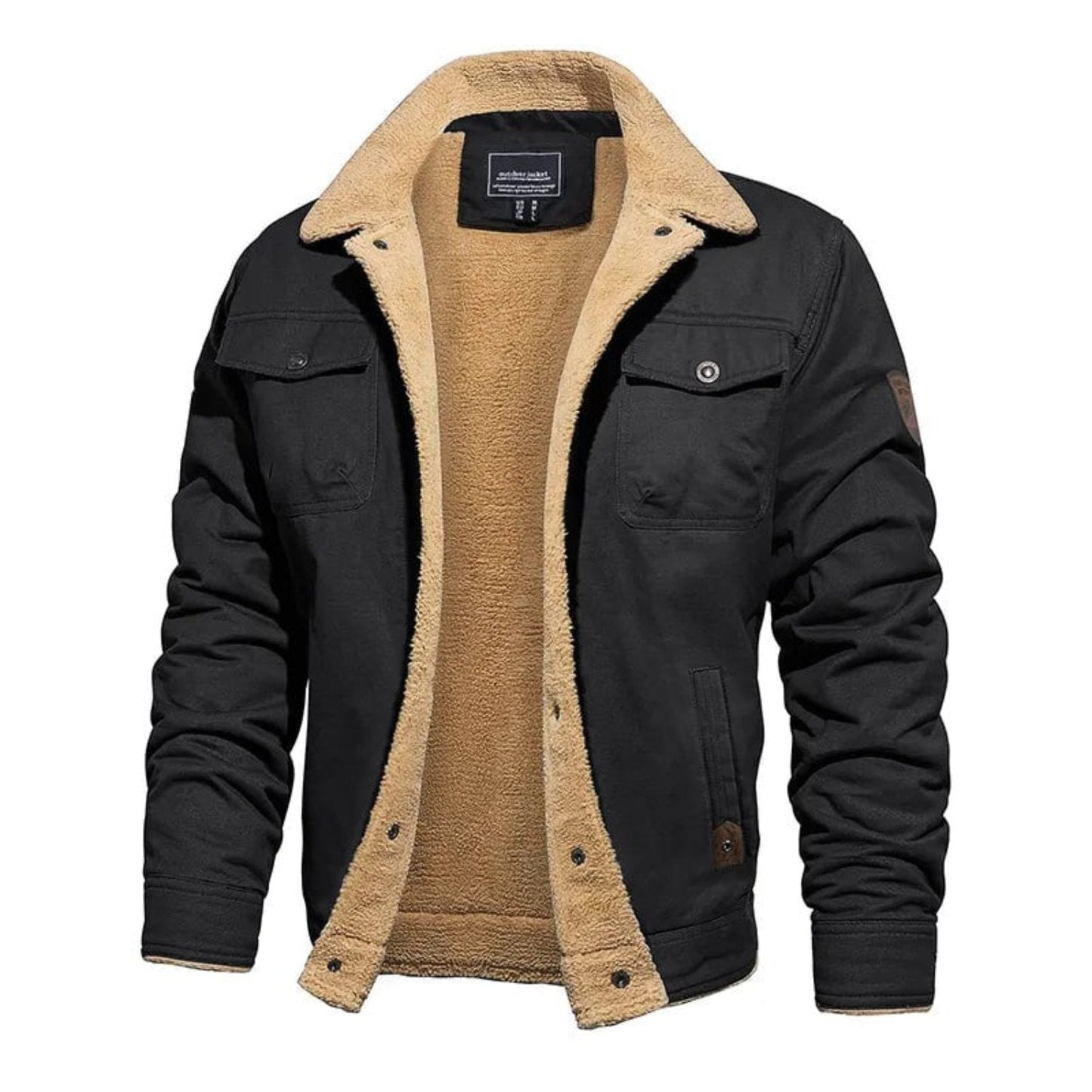 Aiden - Men's Cotton Fleece-lined Jacket with Pockets