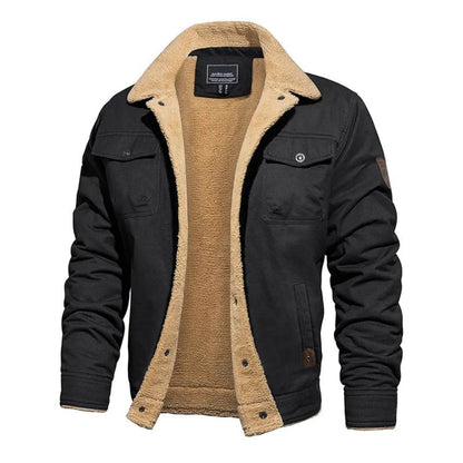 Aiden - Men's Cotton Fleece-lined Jacket with Pockets