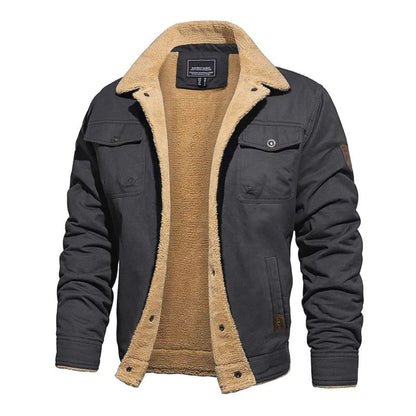 Aiden - Men's Cotton Fleece-lined Jacket with Pockets