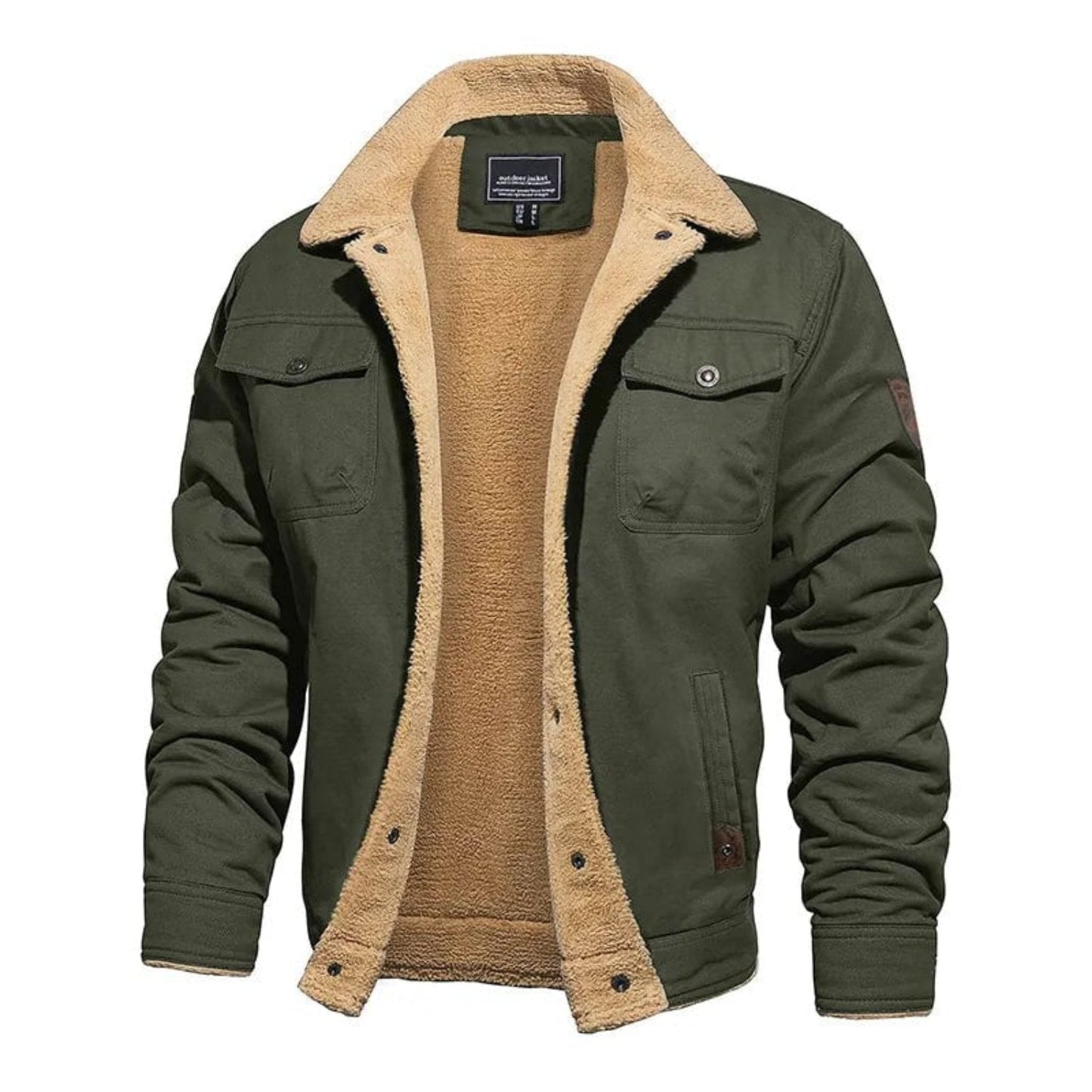 Aiden - Men's Cotton Fleece-lined Jacket with Pockets