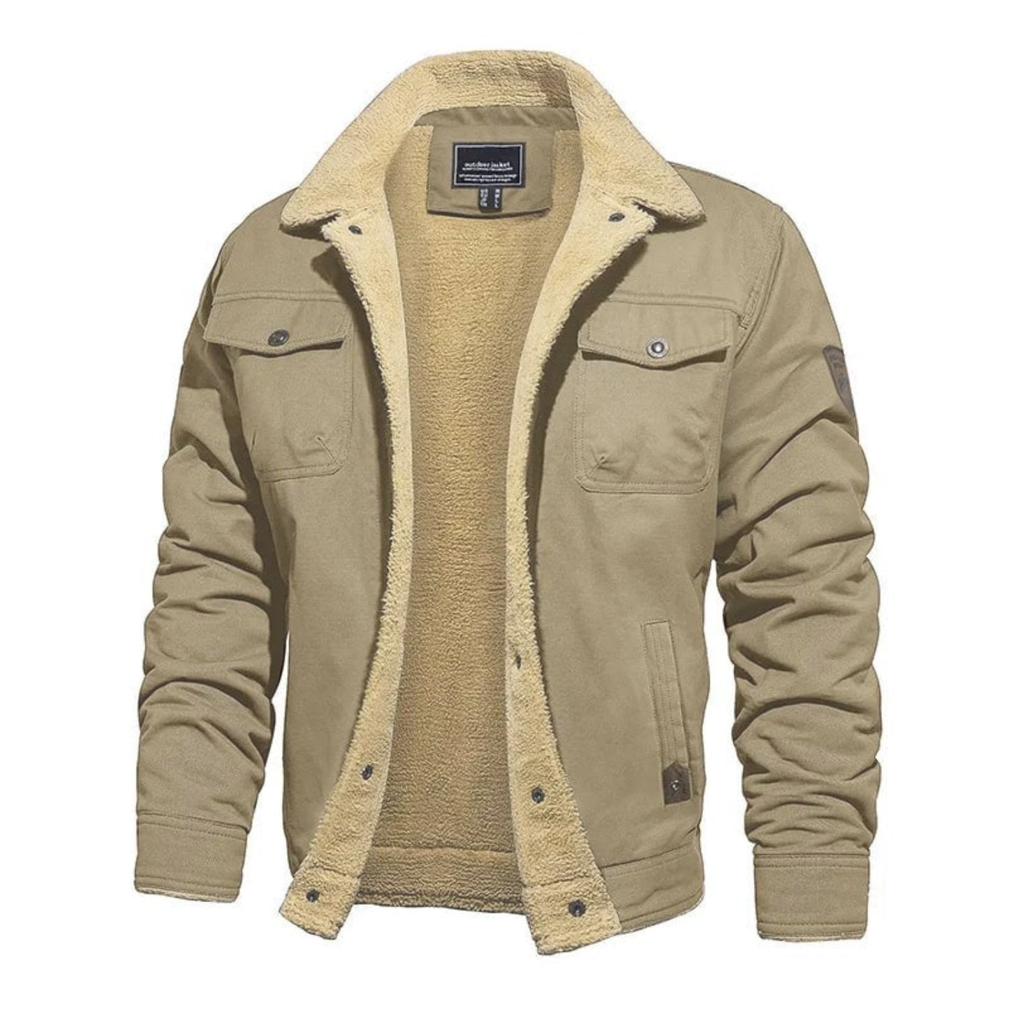 Aiden - Men's Cotton Fleece-lined Jacket with Pockets