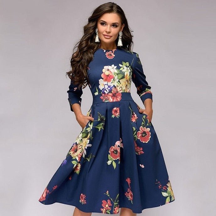 Women's Elegant Soft Fabric Cocktail Dress with Refined Silhouette