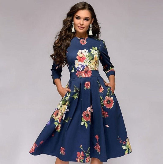 Women's Elegant Soft Fabric Cocktail Dress with Refined Silhouette