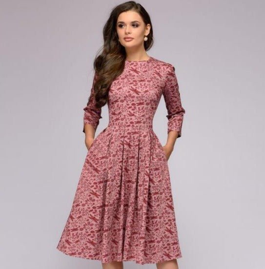 Women's Elegant Soft Fabric Cocktail Dress with Refined Silhouette