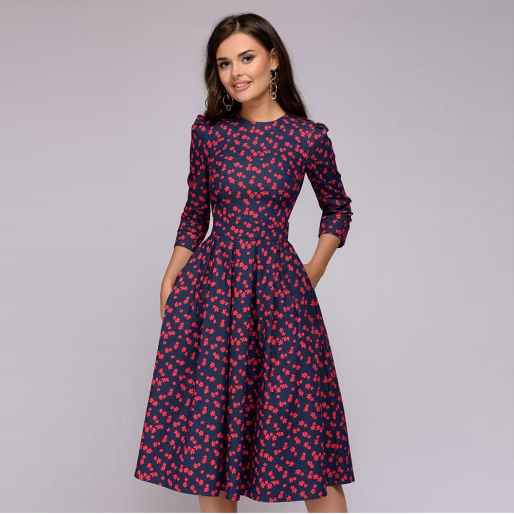Women's Elegant Soft Fabric Cocktail Dress with Refined Silhouette