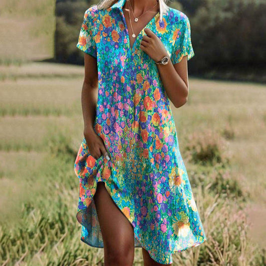 Women's Summer Dress Boho Floral | Casual Vacation Dress