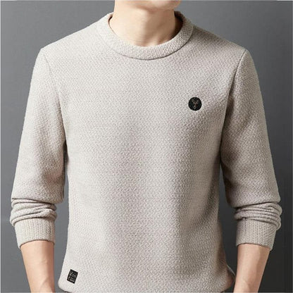 Men's Casual Round Neck Jumper with Patchwork  | Ideal for Winter