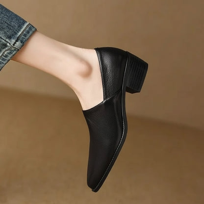 Women's Black Loafers Slip-On | Pointed Toe - Image 1